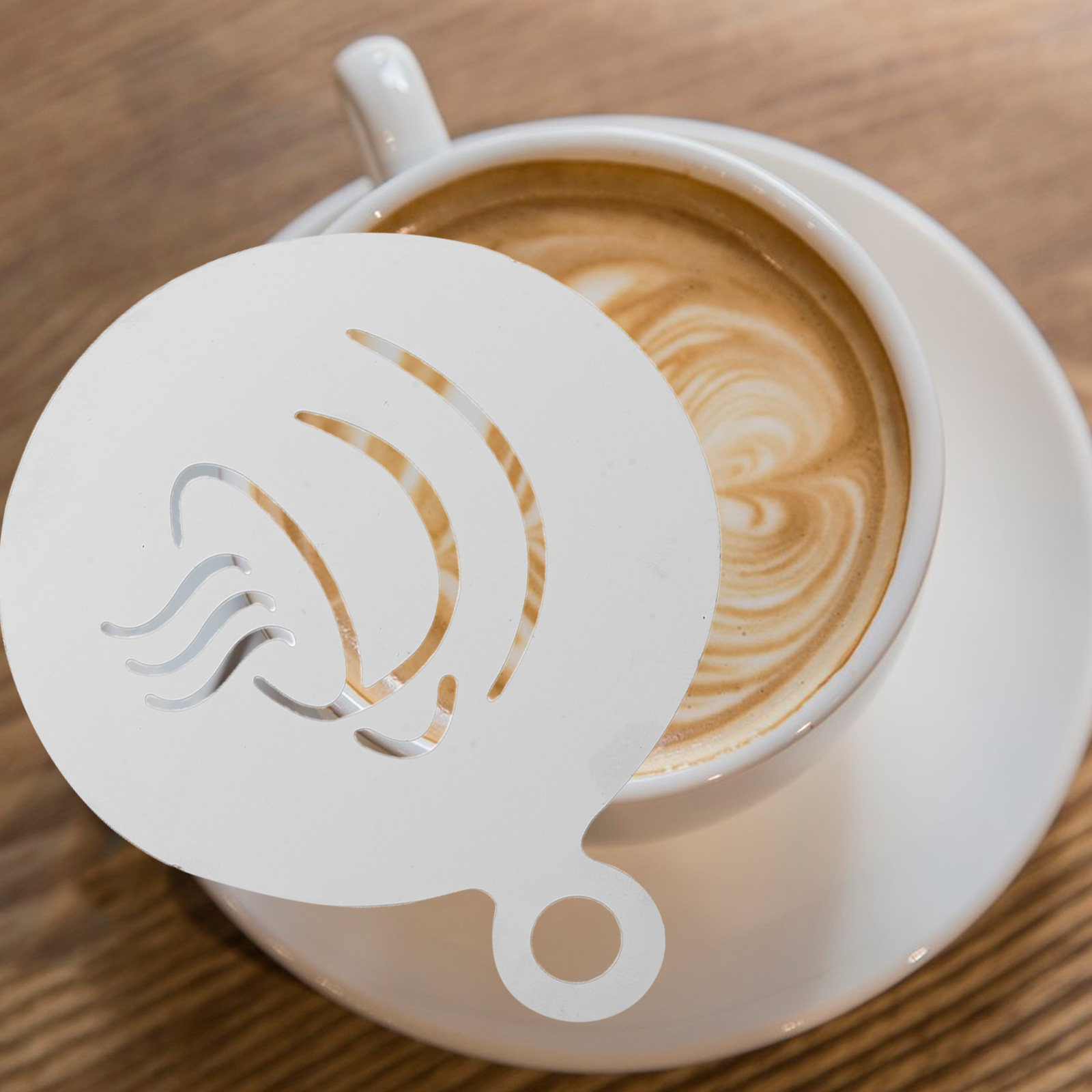 Coffee Stencil Art - 4 peças de moldes de aço