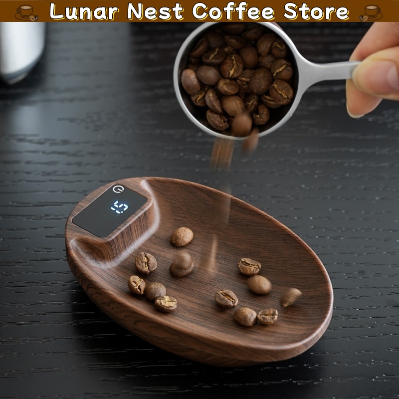 Coffee Bean Scale - Balança Digital Portátil para Café, Bandeja
