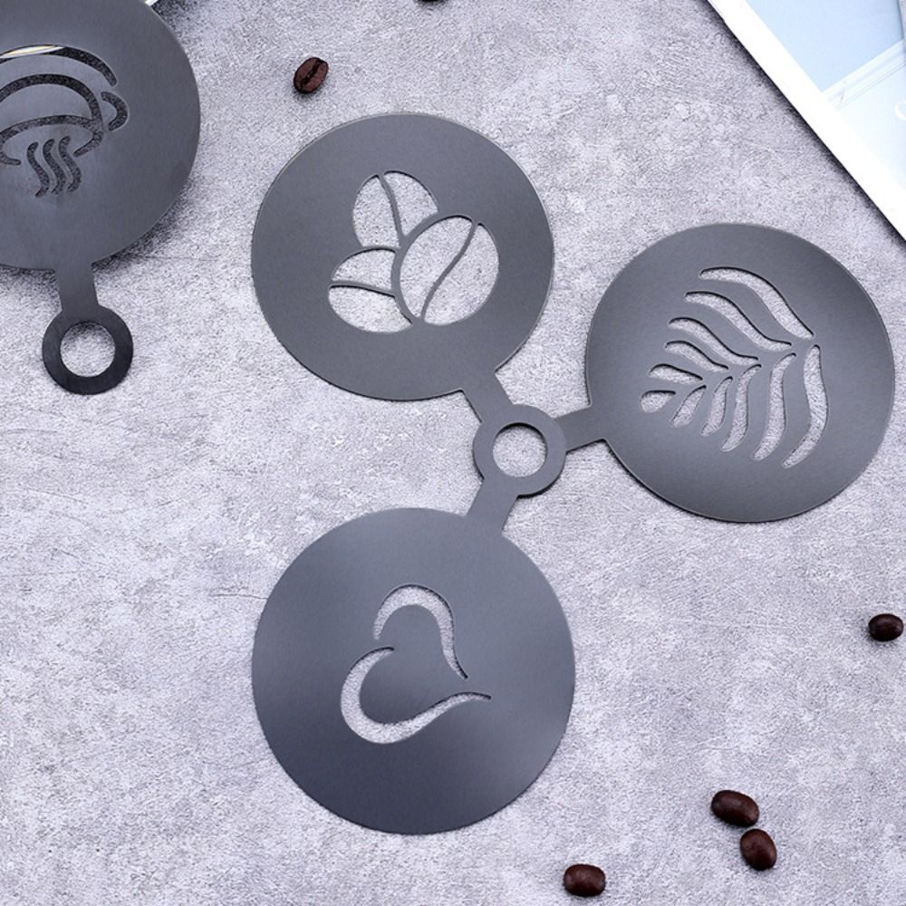 4 peças de estêncil de café la - Coffee Stencil Art avaliação e preço