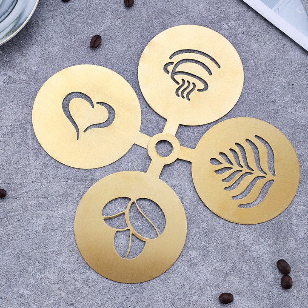 4 peças de estêncil de café la - Coffee Stencil Art avaliação e preço