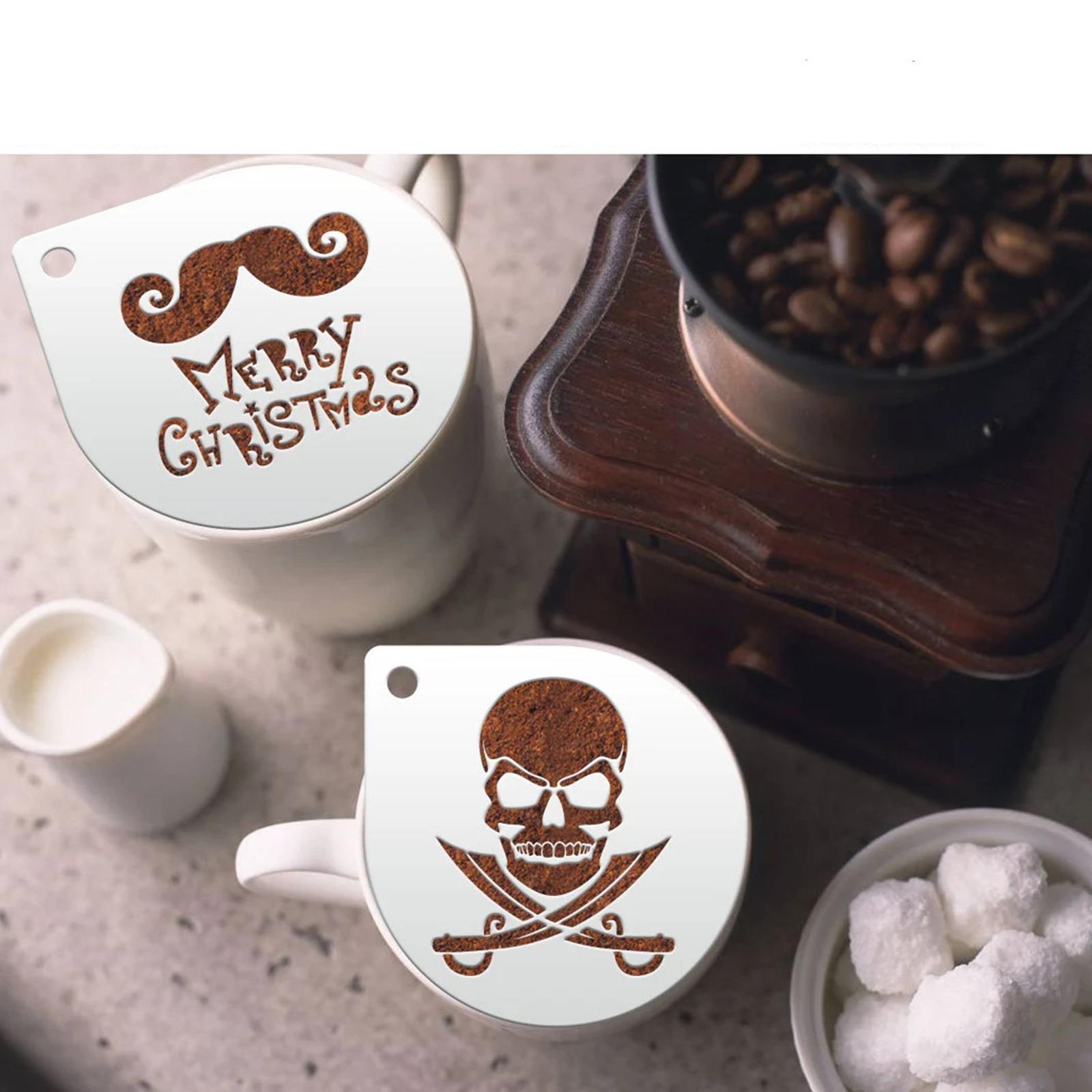 Conjunto de estênceis para cap - Coffee Stencil Art avaliação e preço