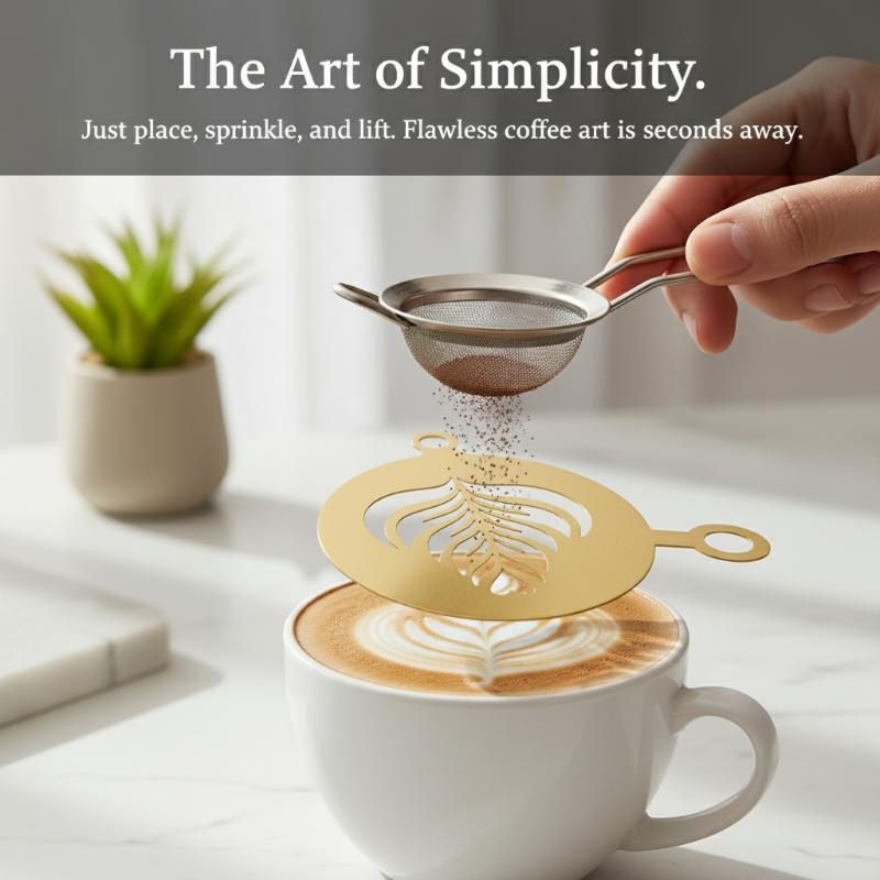 Conjunto de 4 Estênceis de Aço - Coffee Stencil Art avaliação e preço