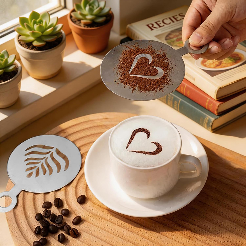 Conjunto de 4 Estênceis de Caf - Coffee Stencil Art avaliação e preço