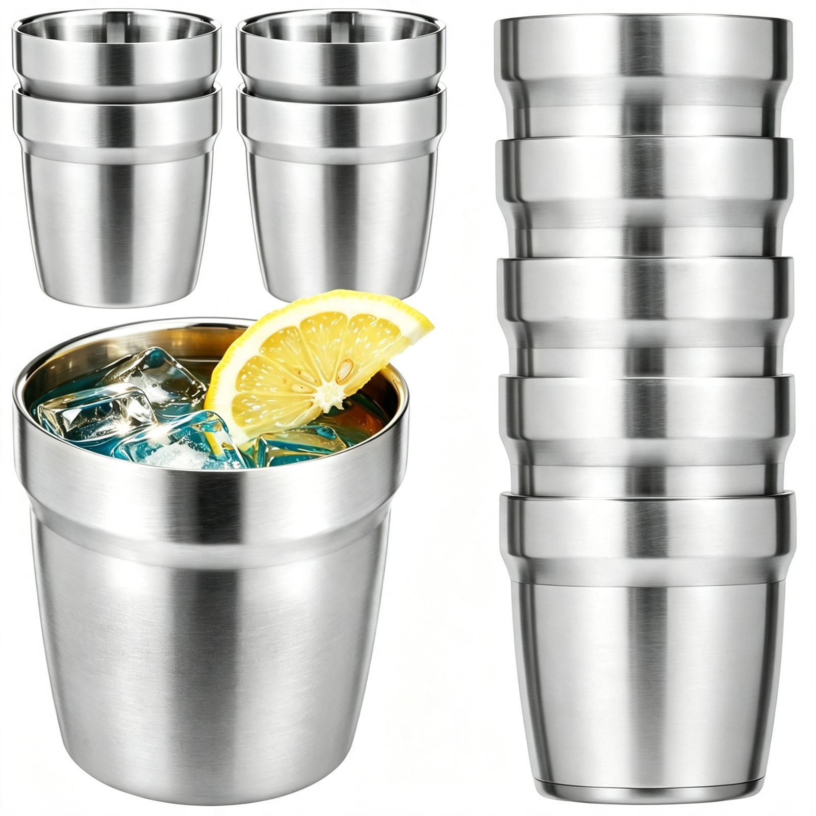 5/10 Peças de Canecas Empilháv - Double Wall Mug avaliação e preço