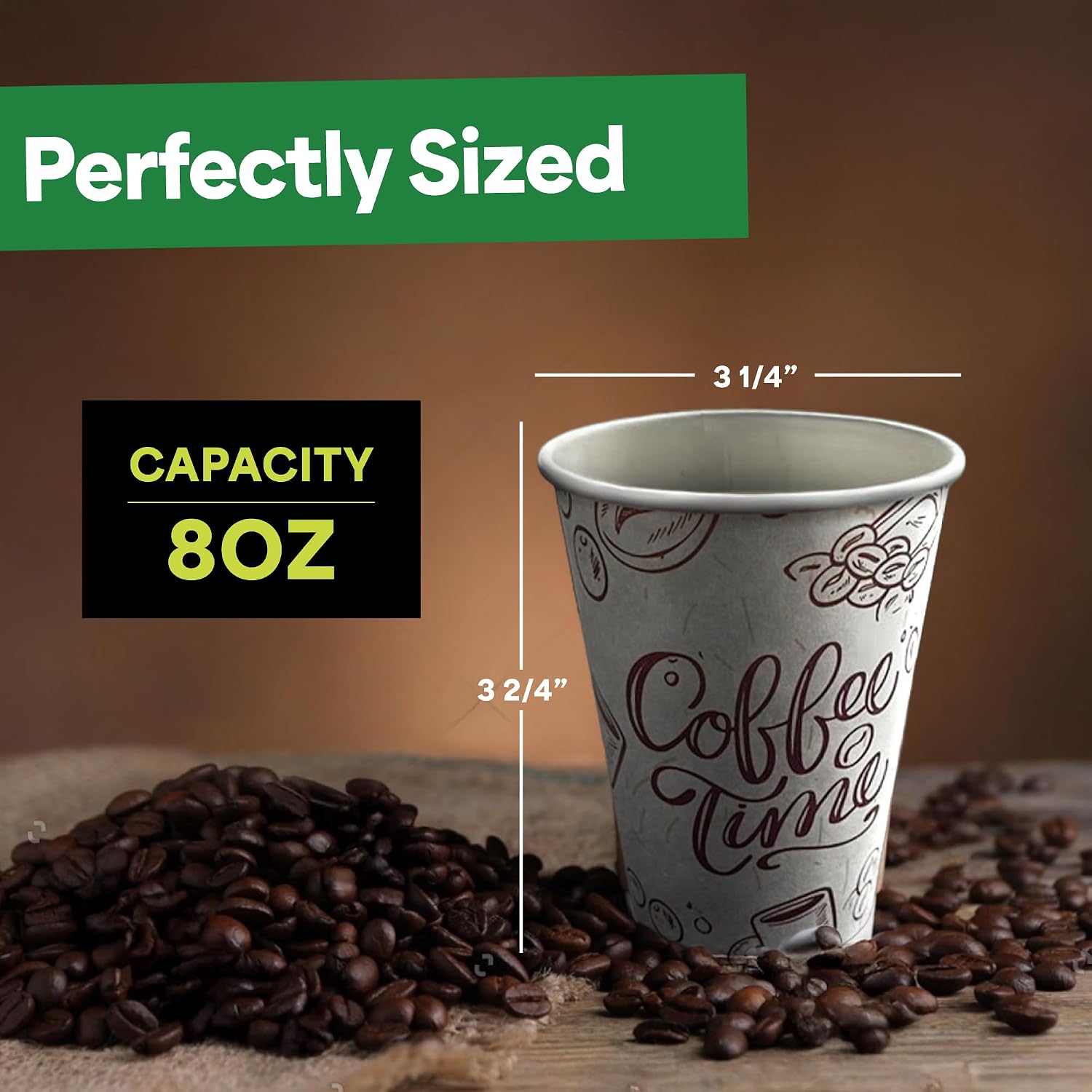 Pacote com 1000 Copos de Papel - Coffee Tea Images avaliação e preço