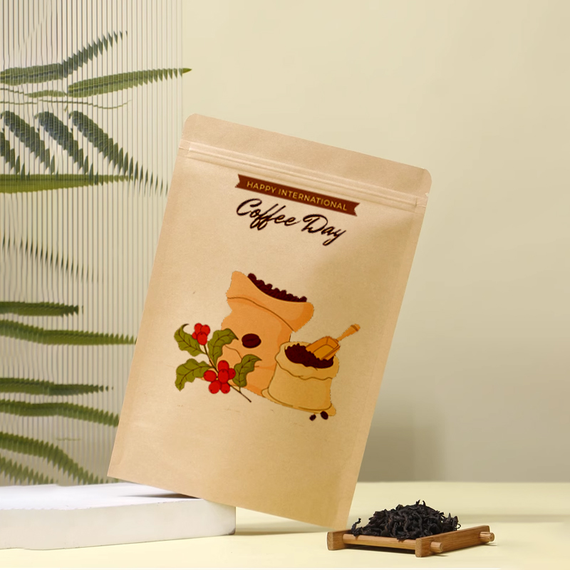Saco de papel kraft com zíper, - Coffee Tea Day avaliação e preço